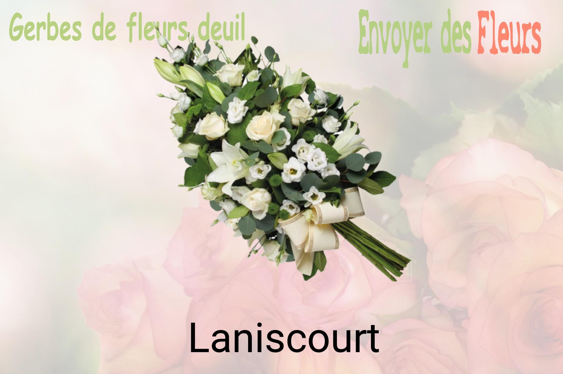Gerbe de fleurs de deuil livrée à Laniscourt